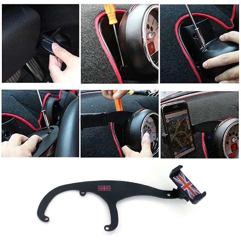 how to install mini cooper phone holder