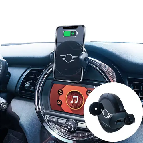 MINIs Cooper wireless phone holder charger QI enabled