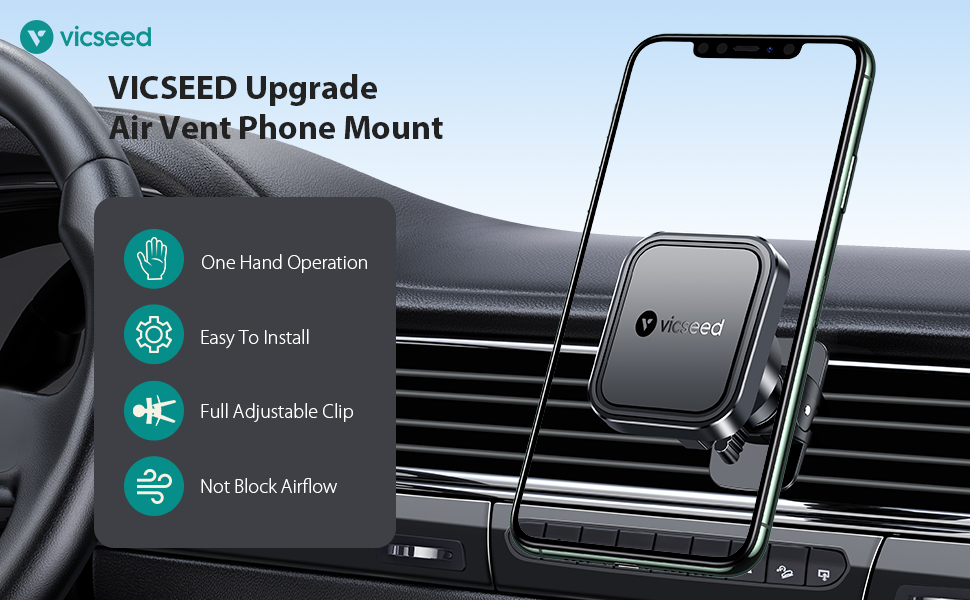 vicseed magnetic phone holder for car